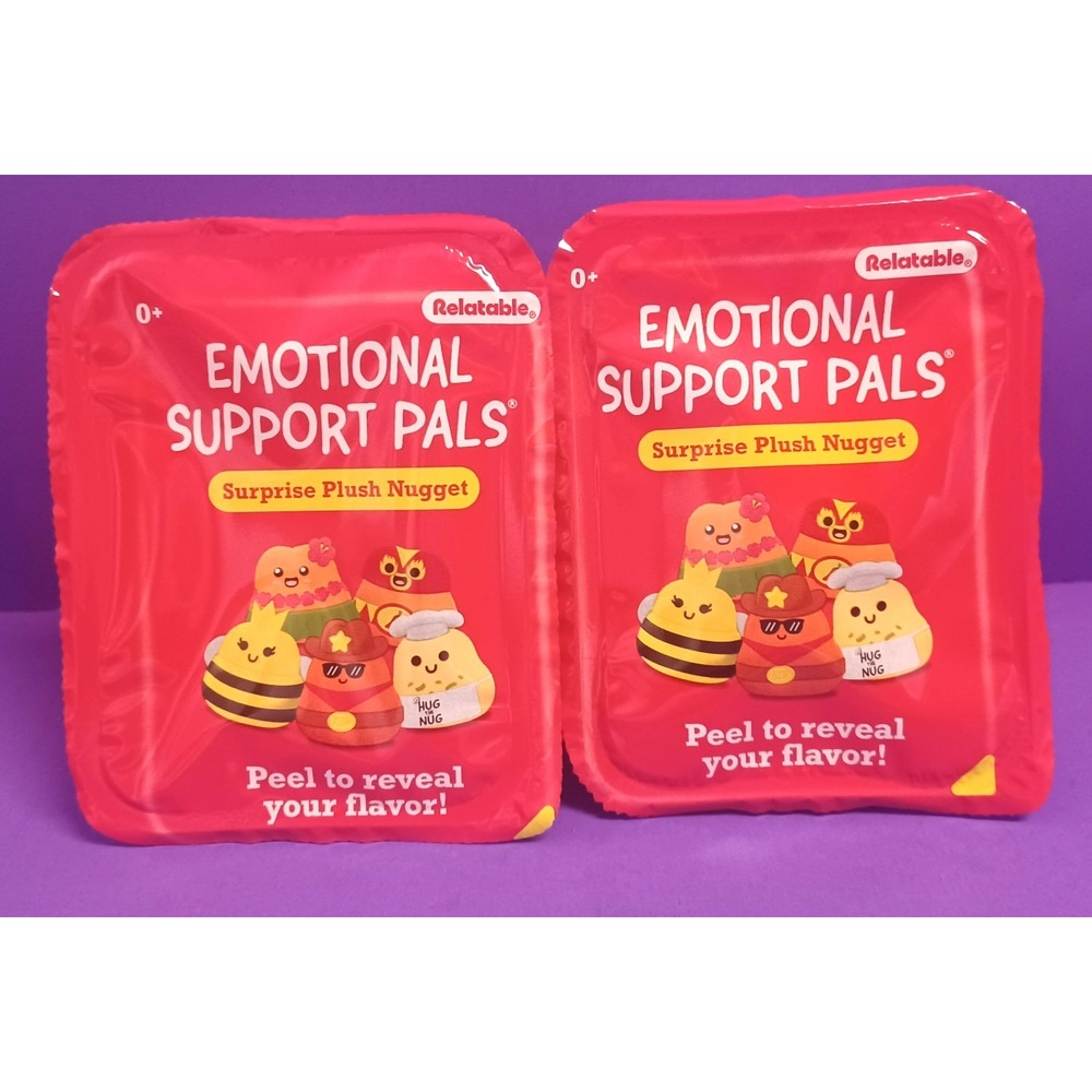 Relatable Emotional Support Pals Surprise Plush Nugget Sealed Mystery Pack Lot 2